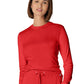 Women's One-Pocket Long-Sleeve Crew Neck Underscrub Tee - LT103 - Red