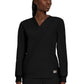 Unisex No-Pocket Crossover V-Neck Long-Sleeve Top - LT104 - Black