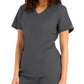 Women's Three-Pocket V-Neck Top - LT105 - Steel