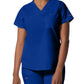 Women's Two-Pocket Back Princess Seamed V-Neck Top - LT107 - Galaxy