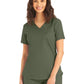 Women's Two-Pocket Back Princess Seamed V-Neck Top - LT107 - Olive Moss
