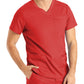 Men's Four-Pocket Back Yoke V-Neck Top - LT109 - True Red