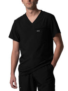 Men's Two-Pocket Tuckable V-Neck Top - LT111 - Black