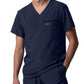 Men's Two-Pocket Tuckable V-Neck Top - LT111 - Navy