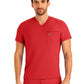 Men's Two-Pocket Tuckable V-Neck Top - LT111 - Red
