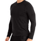 Men's Long-Sleeve Crew Neck Underscrub Tee - LT112 - Heather Black
