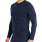 Men's Long-Sleeve Crew Neck Underscrub Tee - LT112 - Heather Navy
