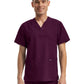 Unisex Three-Pocket V-Neck Top - LT121 - Wine