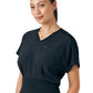 Women's Two-Pocket V-Neck Top - LT123 - Black