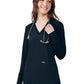 Women's Two-Pocket V-Neck Scrub Top - LT125 - Black