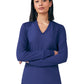 Women's Two-Pocket V-Neck Scrub Top - LT125 - Navy