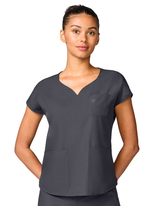 Women's 3-Pocket Dolman Sleeve Top - 00008 - Pewter