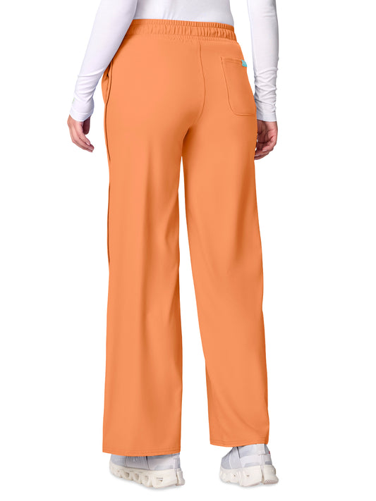 Women's 3-Pocket Wide Leg Pintuck Pant - 00009 - Papa Don't Peach