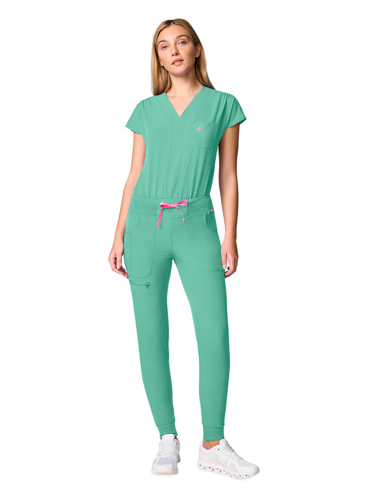 Women's 1-Pocket V-Neck Bodysuit - 00017 - Mint Condition