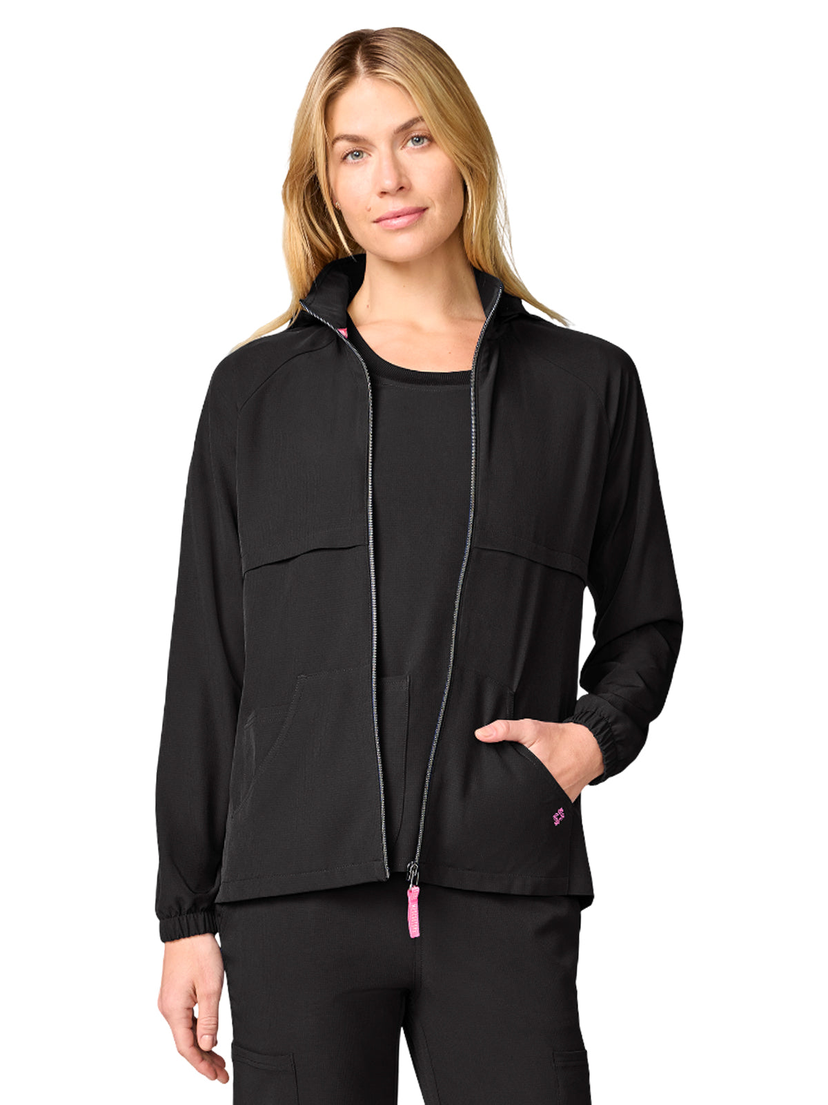 Women's 3-Pocket Warm Up Jacket - 00028 - Black