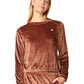 Women's Pocketless Velour Pullover - 00046 - Hot Cocoa