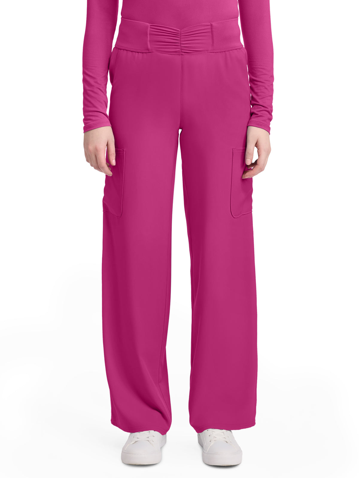 Women's 5-Pocket Ruched Wide Leg Pant - 011 - Aurora Berryalis