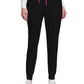 Women's 5-Pocket Mid Rise Jogger Pant - 102 - Black