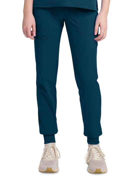 Women's 5-Pocket Mid Rise Jogger Pant - 102 - Caribbean