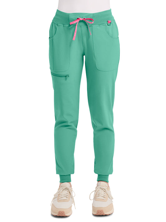 Women's 5-Pocket Mid Rise Jogger Pant - 102 - Mint Condition