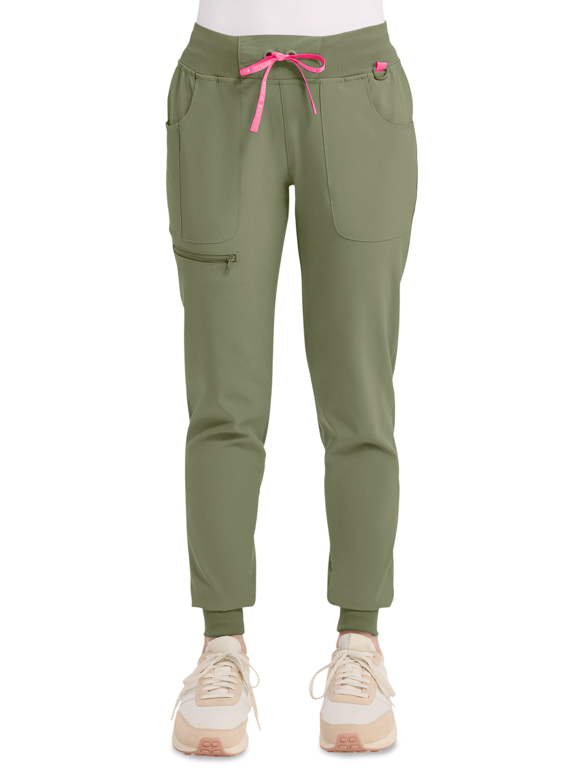 Women's 5-Pocket Mid Rise Jogger Pant - 102 - Olive