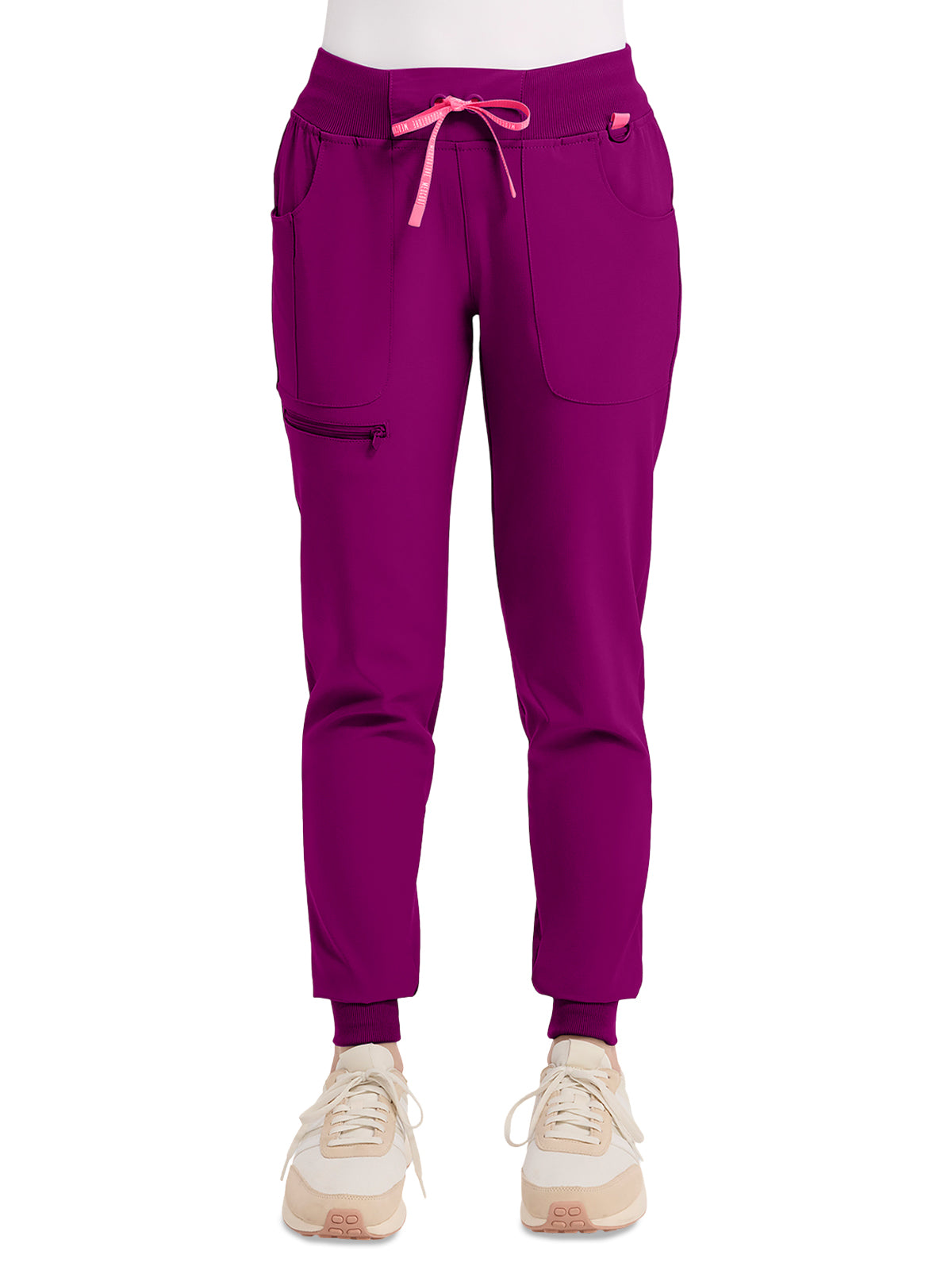 Women's 5-Pocket Mid Rise Jogger Pant - 102 - Plum Royale