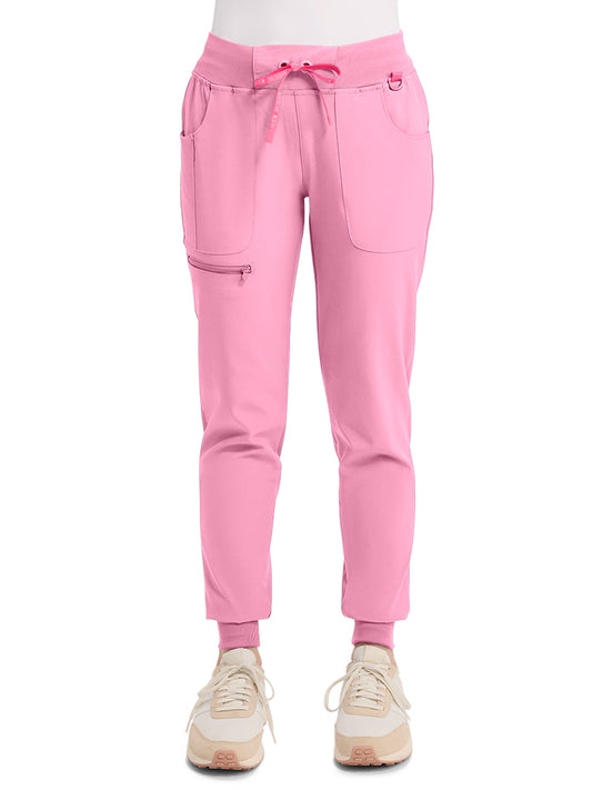 Women's 5-Pocket Mid Rise Jogger Pant - 102 - Pixel Pink