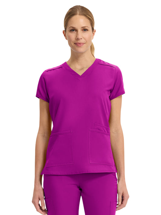Women's 3-Pocket Shoulder Binding Top - 2411 - Back To The Fuschia