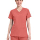 Women's 4-Pocket Shaped Shoulder Seam Top - 2468 - Coral