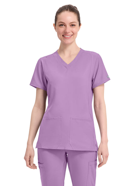 Women's 4-Pocket Shaped Shoulder Seam Top - 2468 - Lilac