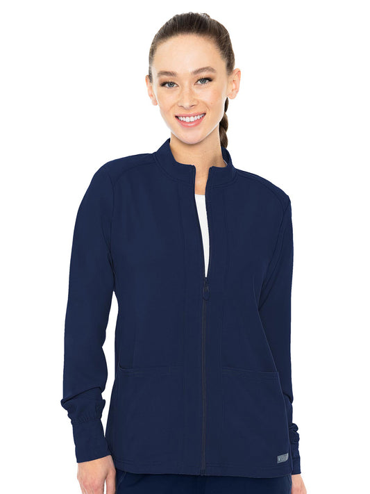 Women's 3-Pocket Zip Front Warm-Up Jacket - 2660 - Navy