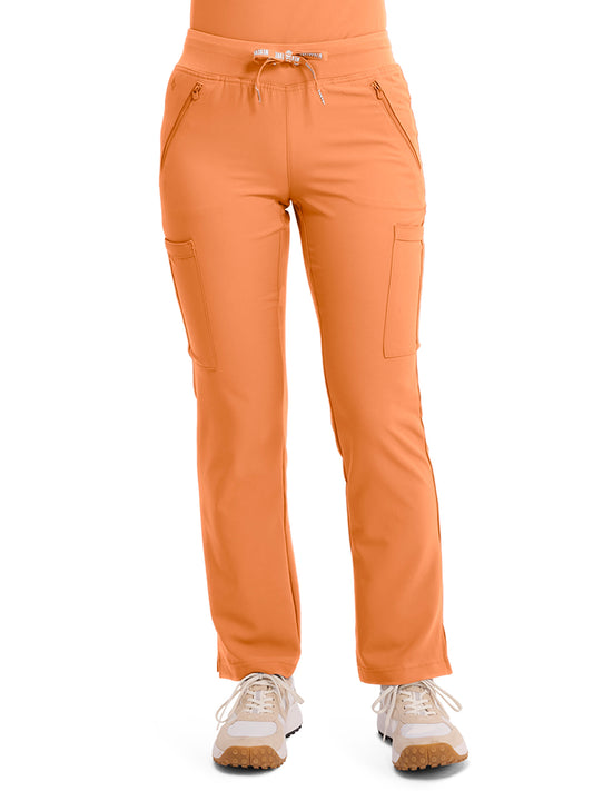Women's 4-Pocket Jersey-Knit Waistband Pant - 2702 - Papa Don't Peach
