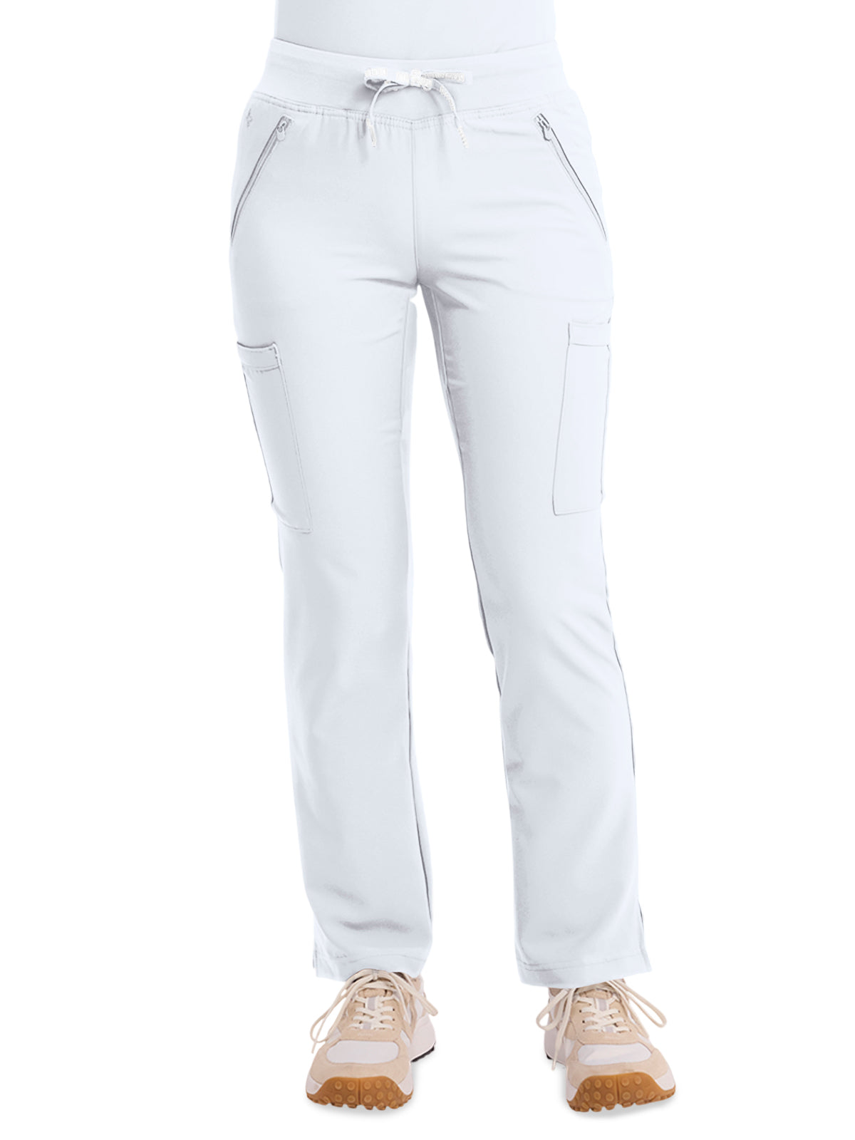 Women's 4-Pocket Jersey-Knit Waistband Pant - 2702 - White