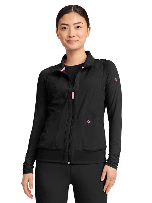 Women's 4-Pocket Zip Front Vest - 500 - Black