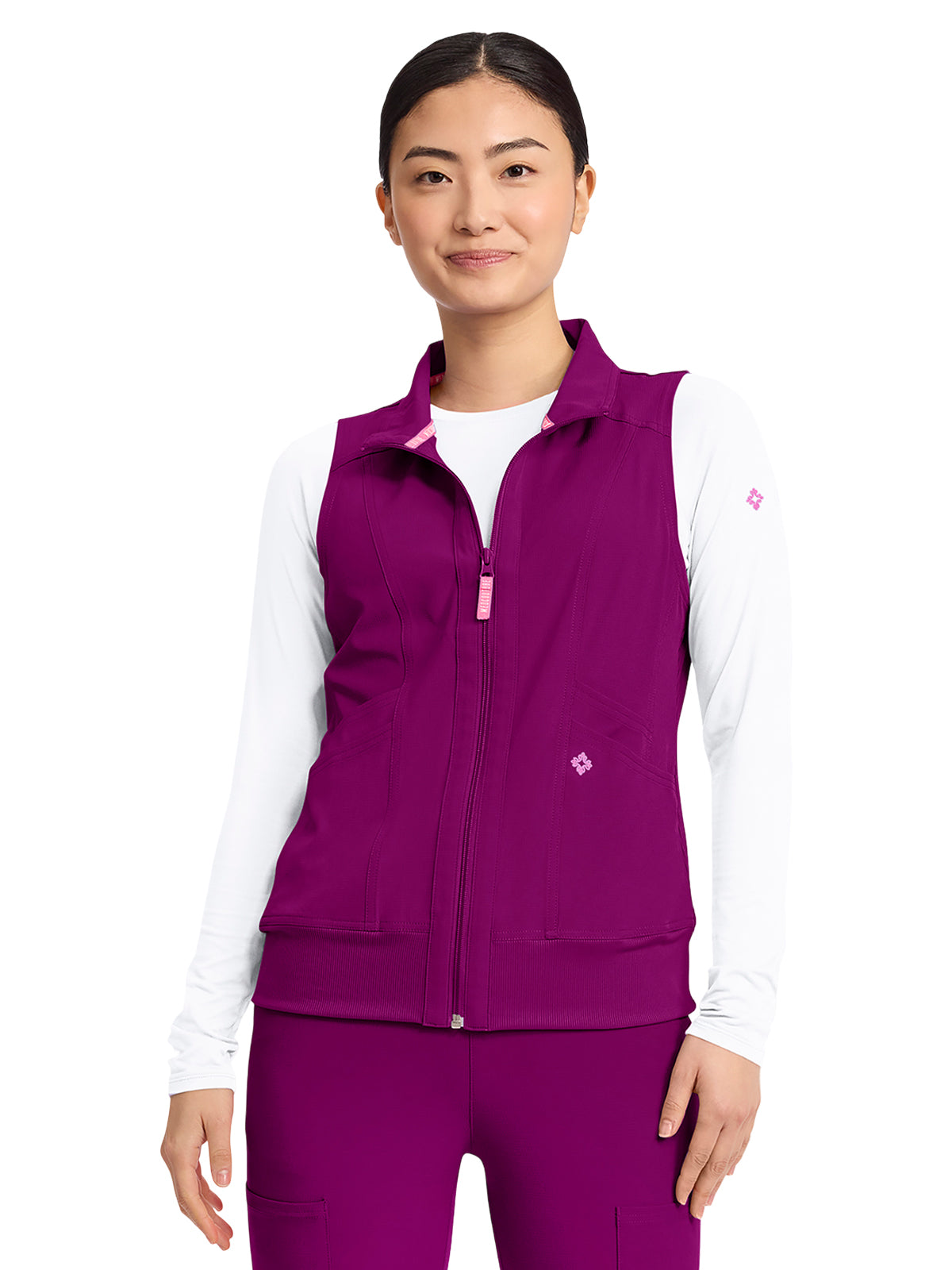 Women's 4-Pocket Zip Front Vest - 500 - Plum Royale