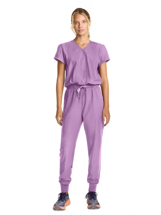 Women's 4-Pocket Zip Front Jumpsuit - 510 - Lilac