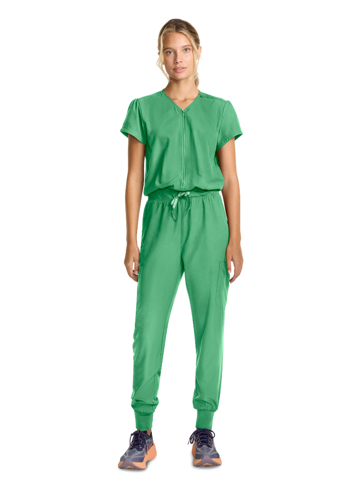 Women's 4-Pocket Zip Front Jumpsuit - 510 - Mint Julep