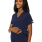 Women's 2-Pocket V-Neck Maternity Top - 628 - Navy