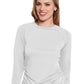 Women's Pocketless Long Sleeve Underscrub Shirt - 700 - White