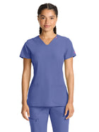 Women's 3-Pocket V-Neck Top - 702 - Ciel