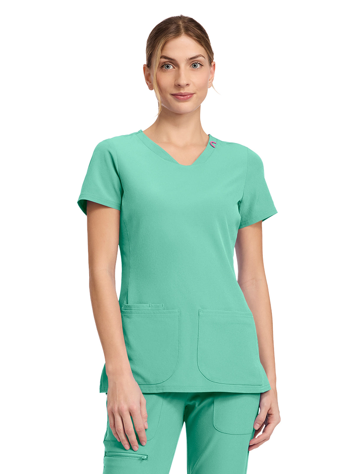 Women's 3-Pocket V-Neck Top - 702 - Mint Condition