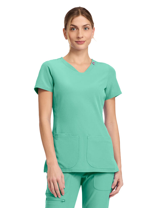 Women's 3-Pocket V-Neck Top - 702 - Mint Condition