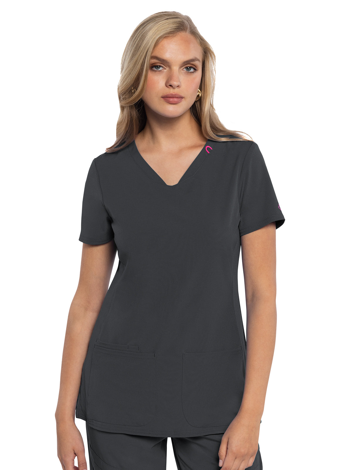 Women's 3-Pocket V-Neck Top - 702 - Pewter