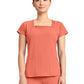 Women's 3-Pocket Square Neck Scrub Top - 704 - Coral Fusion