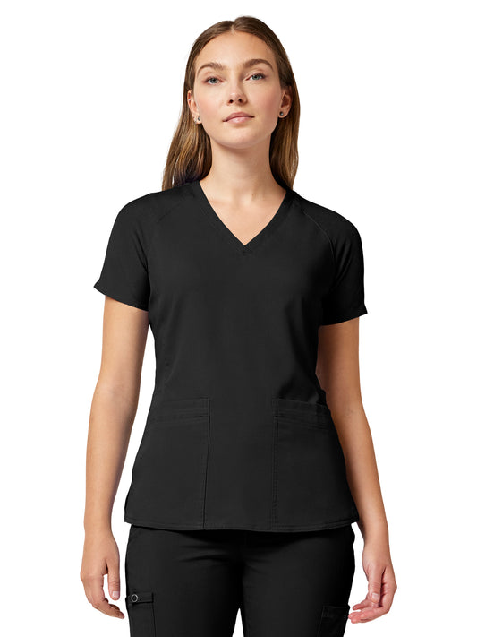 Women's 6-Pocket Raglan Sleeve Top - 7425 - Black