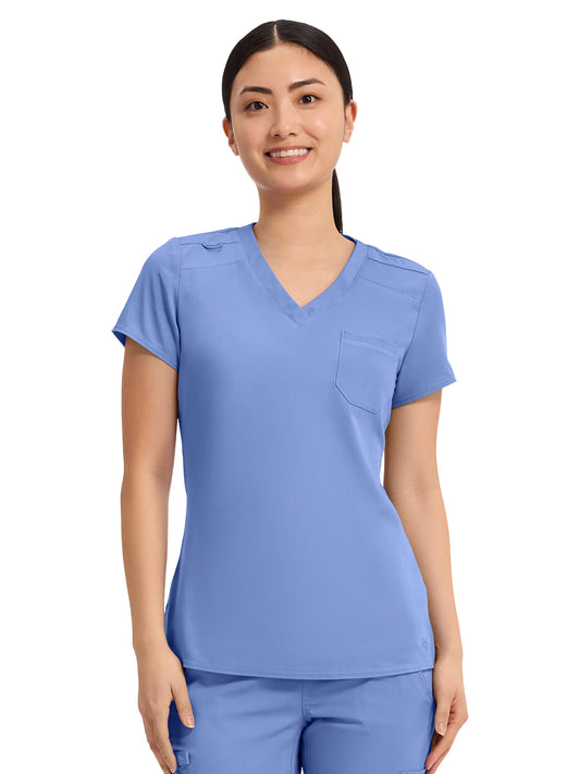 Women's 1-Pocket V-Neck Top - 7448 - Ceil