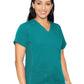 Women's 4-Pocket V-Neck Shirttail Top - 7459 - Teal