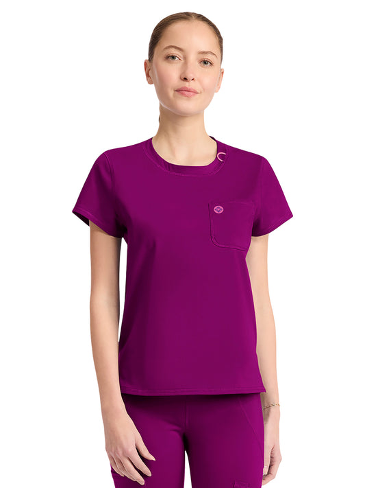 Women's 2-Pocket Crew Neck Tee - 751 - Plum Royale