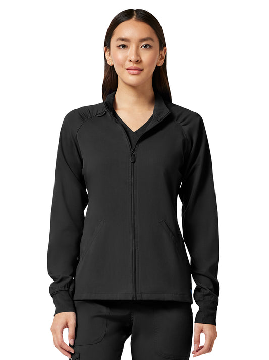 Women's 4-Pocket Zip-Front Jacket - 7660 - Black
