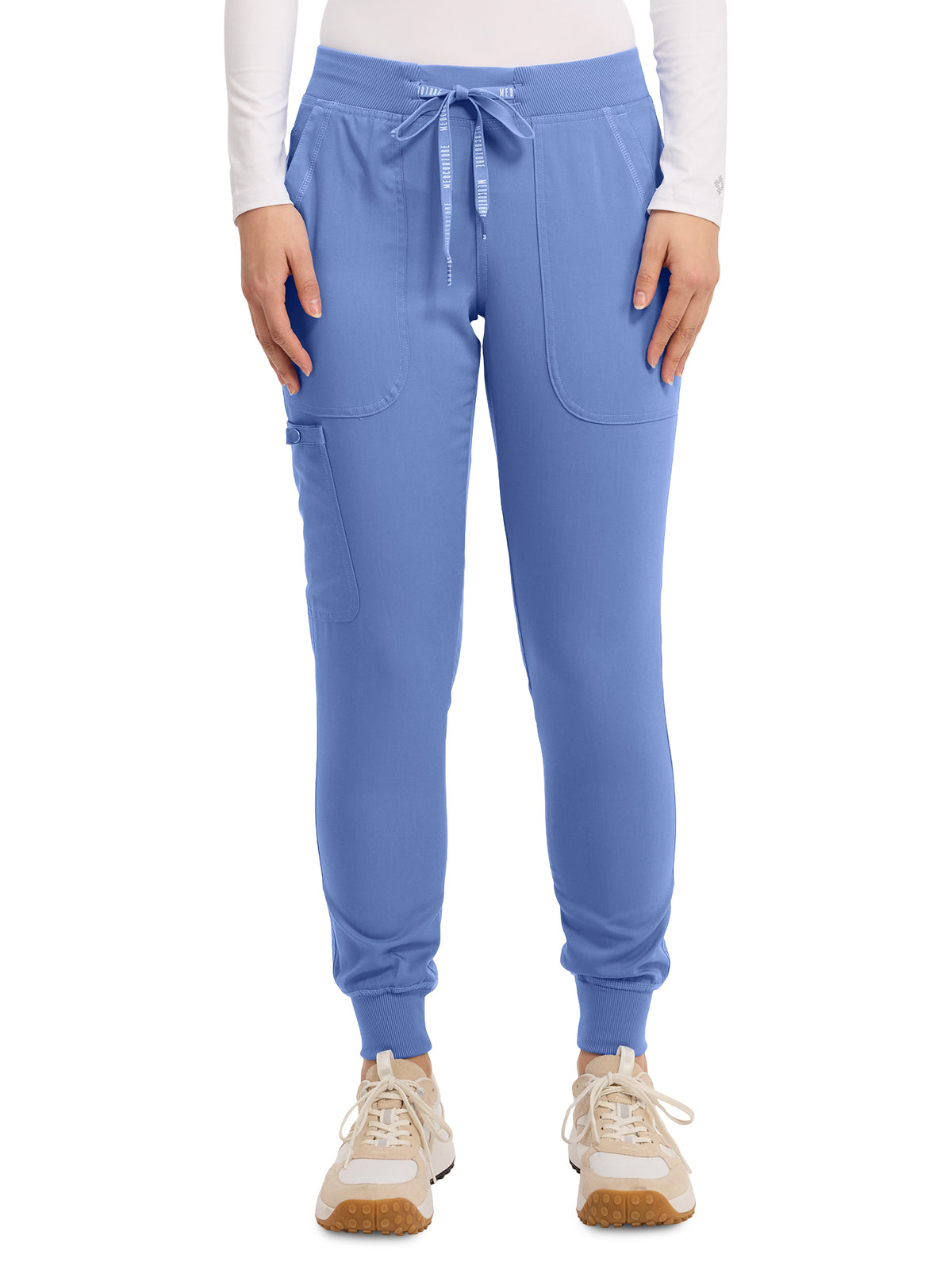 Women's 5-Pocket Rib-Knit Waistband Pant - 7710 - Ceil
